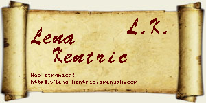 Lena Kentrić vizit kartica
